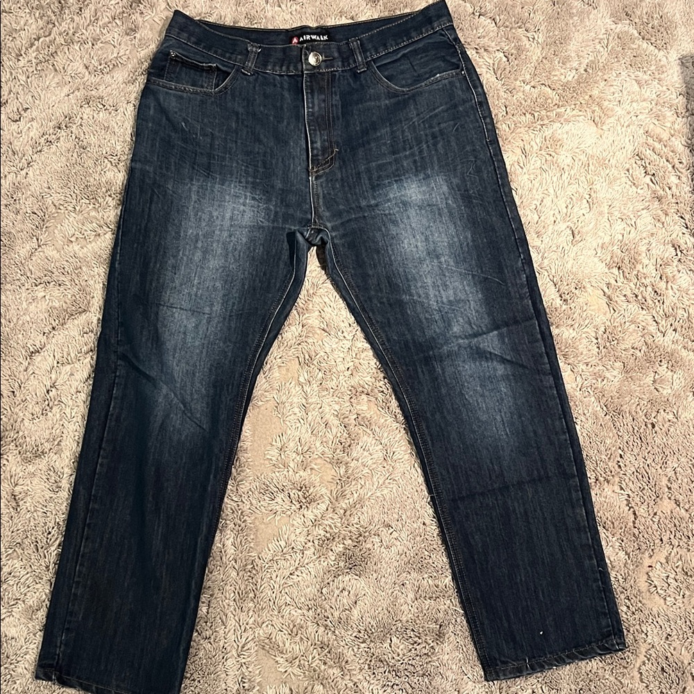 Airwalk Men’s Dark Blue Relaxed Jeans